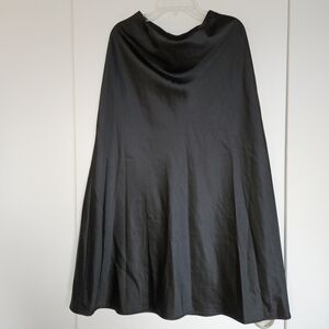 GU Black Satin Maxi Skirt